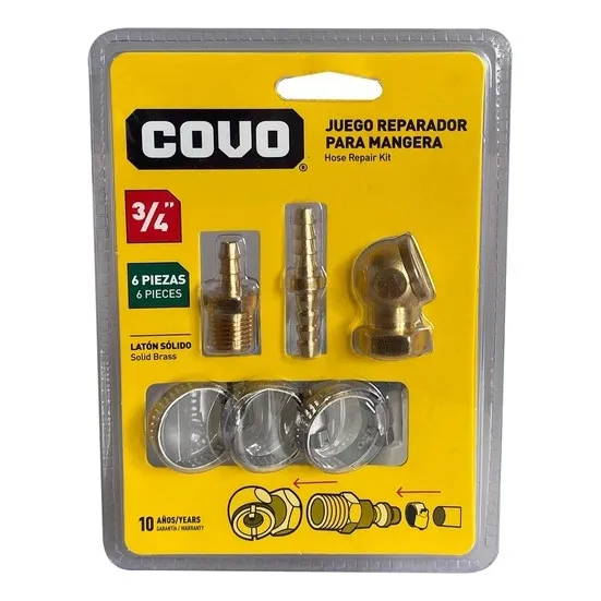 Juego Pico Para Inflar Caucho Manguera De Compresor 3/4 Covo