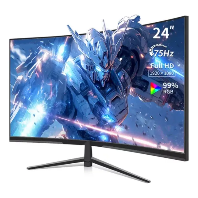 Monitor Gamer Curvo Lcd Negro