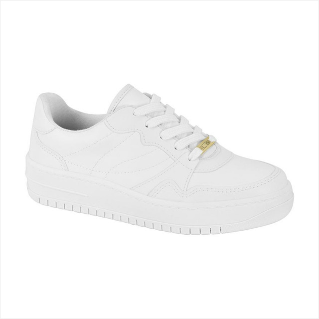 Tênis Casual Branco Feminino Sola Reta Vizzano Confortável Tênis Casual Branco Feminino Sola Reta Vizzano Confortável