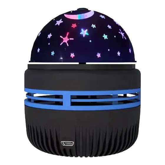 Velador Proyector Galaxia Estrellas Luna Giratorio Infantil