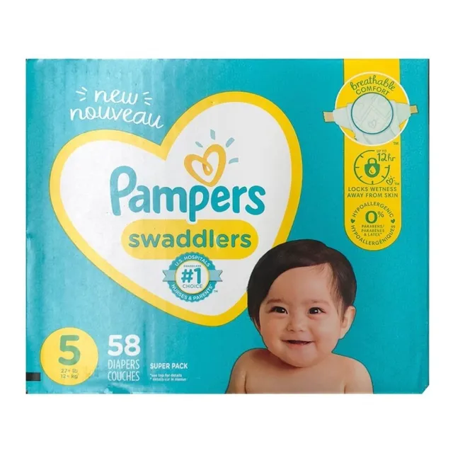 Pañales Pampers Swaddlers , Etapa 5, 58 Pañales