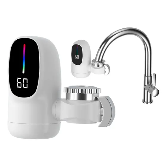 Canilla Calentador Electrico Adaptable Agua Caliente Libercam Gcc-02 Cocina Acabado Mate Color Blanco