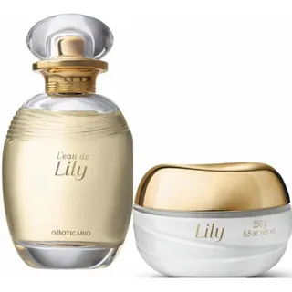 Kit Lily Perfume O BoticĂĄrio 75 Ml + Creme Acetinado 250g Kit Lily Perfume O BoticĂĄrio 75 Ml + Creme Acetinado 250g