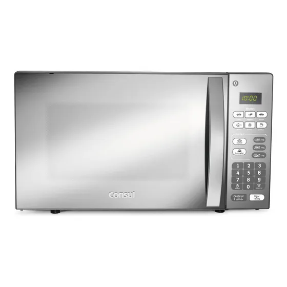 Micro-ondas CM020BF 20 Litros Espelhado com Função Descongelar Cor Cinza e Inox Consul