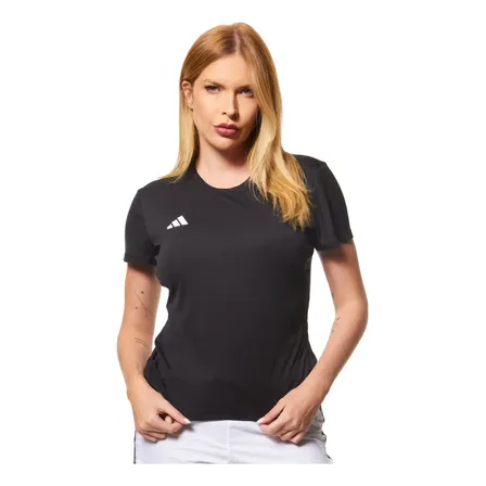 Camiseta Feminina Adizero Essentials adidas Preto Liso Gg Lisa