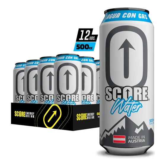 Agua Con Gas Score Water Pack 12 Latas, 500ml