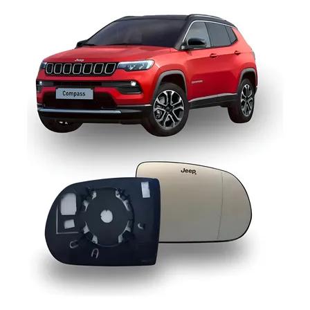 Lente Espelho Retrovisor Jeep Compass / Commander Com Grafia