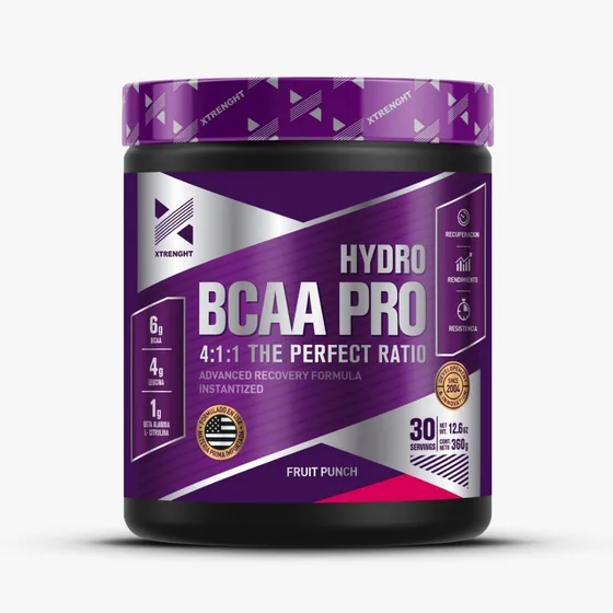 Hydro Bcaa Pro 4:1:1 360 Gr Xtrenght Aminoacido Ramificado Energizante Sin Tacc 