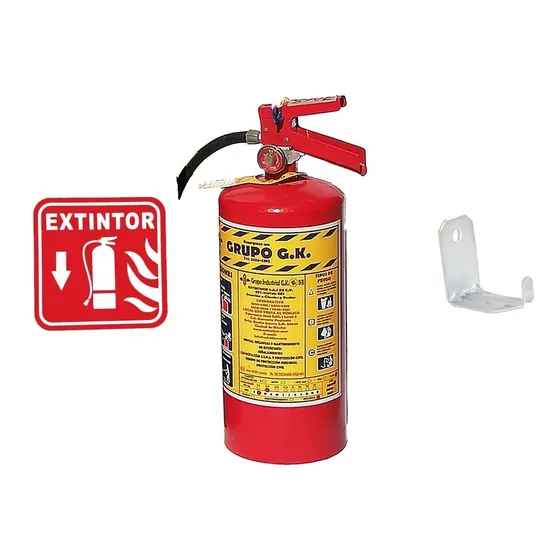 Extintor 4.5 Kg Pqs + Curso Gratis + Señalamiento + Soporte