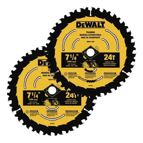 Dewalt Hoja Sierra Circular 7 1 4  24 Diente Corte Madera