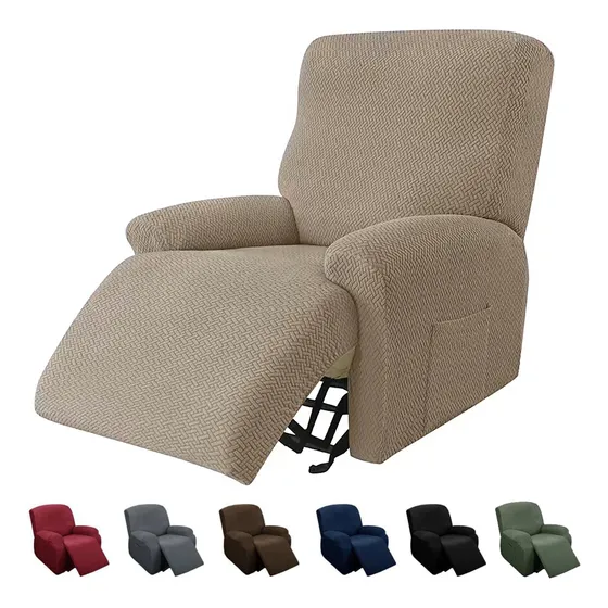 Fundas Para Sillones Reclinables Elástica Con Bolsillo 4pcs