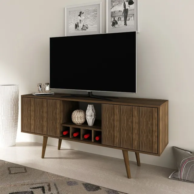Mesa Para Tv De Hasta 55'' Portugal - Nogal