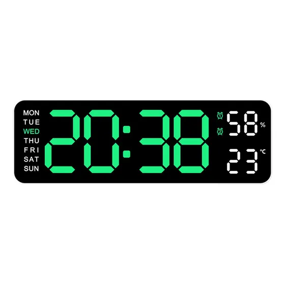 . Relógio De Mesa Digital De Parede Pendurado Branco