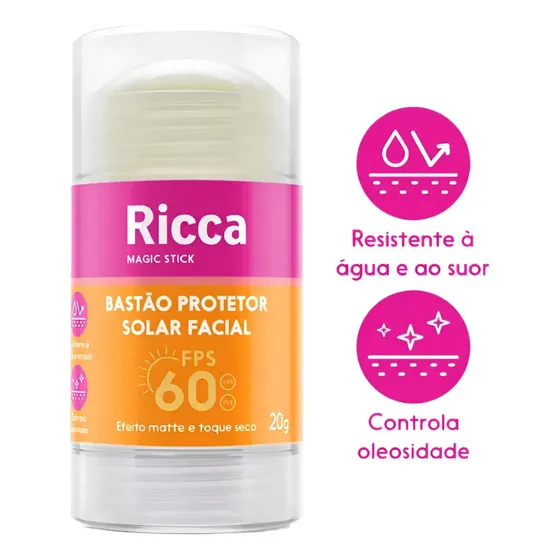 Bastão Facial Protetor Solar Fps60 Ricca
