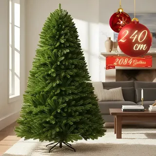 Wincy Natal Árvore De Natal 240cm Fácil Montagem 2084 Galhos Articula