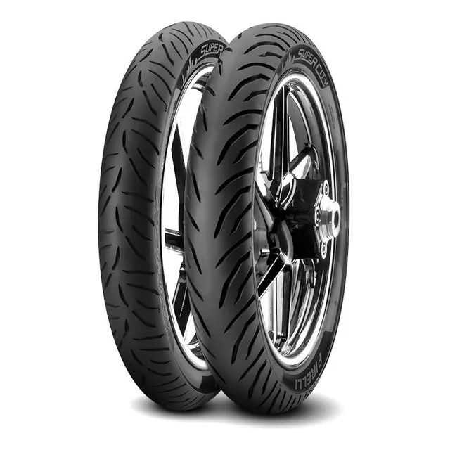 Combo X 2 Cubiertas 250-17 Y 275-17 Pirelli Super City Tt