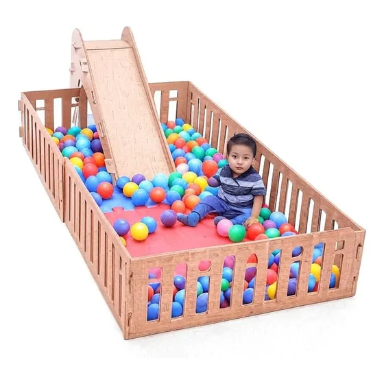 Pelotero Corralito Corral + Tobogan Piso Pelotas 2x1mt Magna
