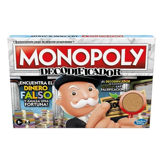 Juego De Mesa Monopoly Decodificador Original Hasbro