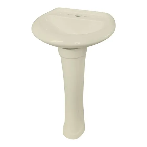 Lavabo Y Pedestal Color Hueso Marfil C / Envío
