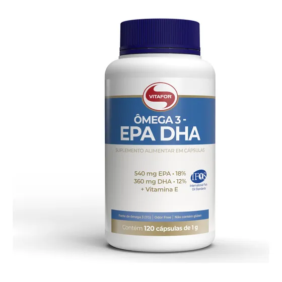 Omega-3 Epa Dha Vitafor  Óleo Peixe 120 Cápsulas