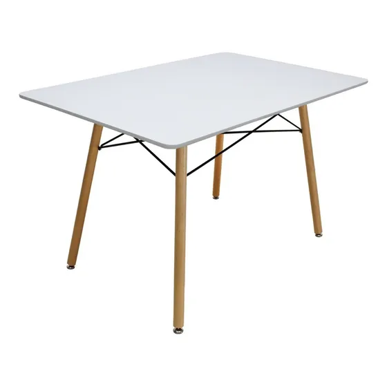 Mesa Comedor Rectangular Mundo In Oslo 120x80 Cm 6 Personas Color de la tapa Blanco