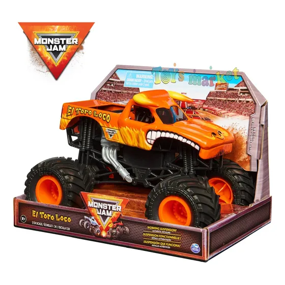 Monster Jam Camión Monstruo Grande De Metal 1:24 Suspensión