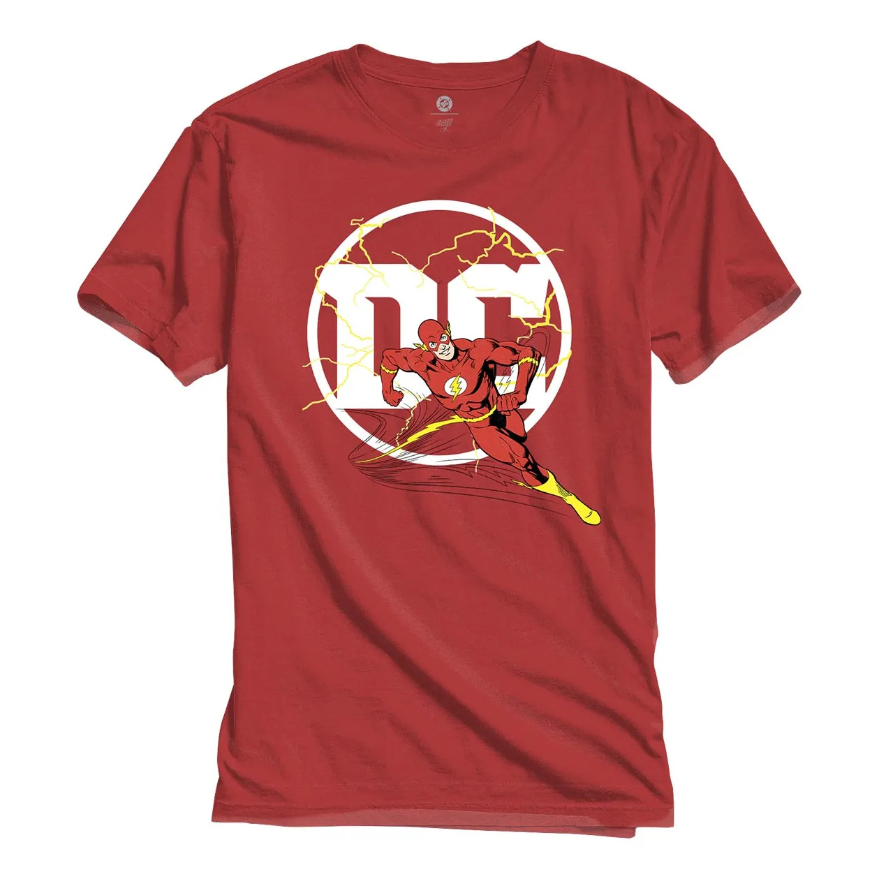 Camiseta Logo Dc Flash Colorido Estampado Gg Liso