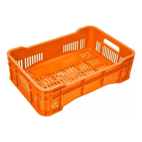 Cajatara De Plastico Walterino Mediana Calada Piso Calado 10 Naranja