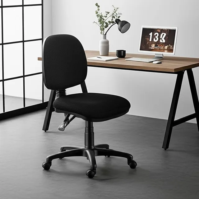 Silla Secretarial Operativa Mec2 Palancas Color Negro S/b