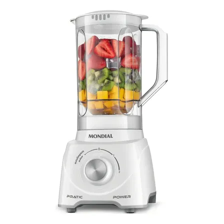 Liquidificador Pratic Power Mondial 550w - L-97-w Branco 127v