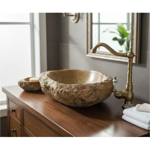 Cuba De Pedra Luxo Artecobre Cia Super Oferta (novos Modelos Marrom-escuro Cuba De Pedra Luxo Artecobre Cia Super Oferta (novos Modelos Marrom-escuro