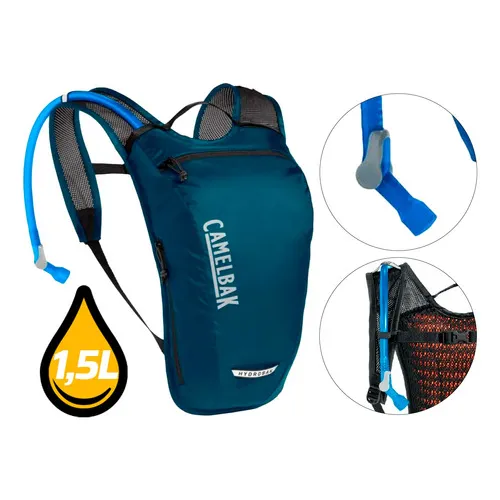 Mochila Hidrataçãol C/ Bolsa D`água Bike 1,5l Camleback Azul Desenho Do Tecido Liso