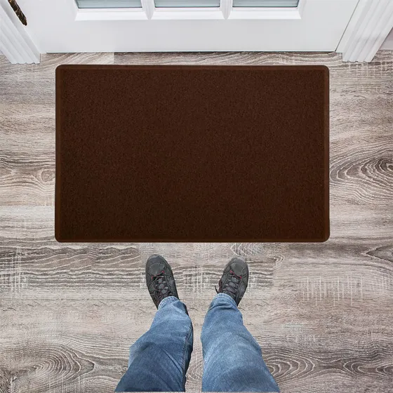 Alfombra de cocina antideslizante 60x40 negra 10 mm color marrón