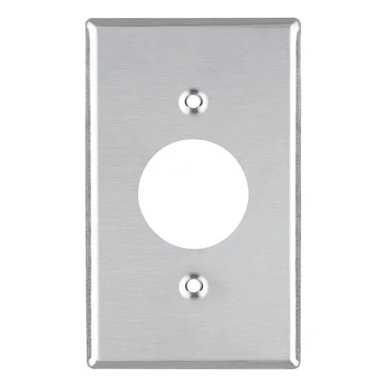 Placa Acero Inoxidable P/contacto Sencillo Standard 10 Pzs