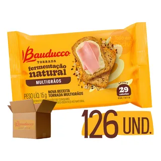 Torrada MultigrĂŁos Bauducco SachĂȘ 15g Caixa 126 Unidades Torrada MultigrĂŁos Bauducco SachĂȘ 15g Caixa 126 Unidades
