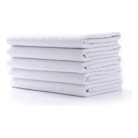 4 Pz Toalla Medio Baño Hotelera 140x80cm Blanca 100% Algodón 4 Pz Toalla Medio Baño Hotelera 140x80cm Blanca 100% Algodón