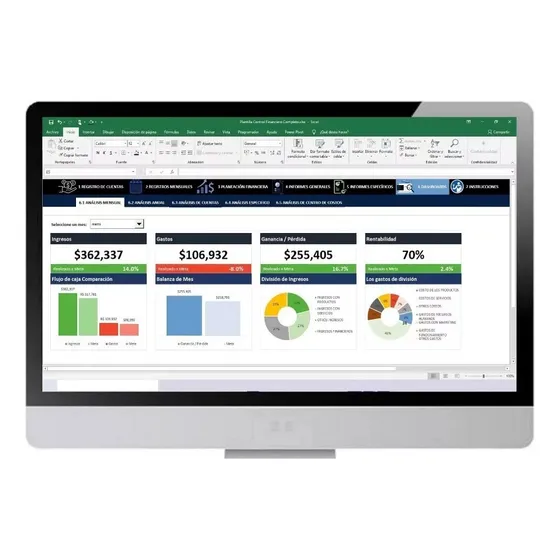 Sistema De Control Y Gestion Financiero Dashboard Plantilla