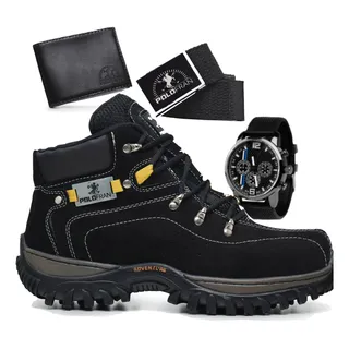 Bota Masculina Adventure Coturno Botina Com Brindes Bota Masculina Adventure Coturno Botina Com Brindes