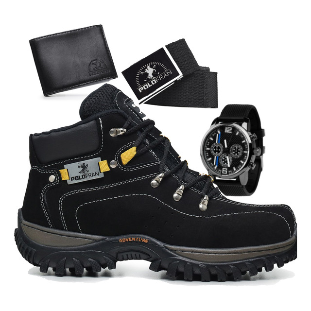 Bota Masculina Adventure Coturno Botina Com Brindes Bota Masculina Adventure Coturno Botina Com Brindes