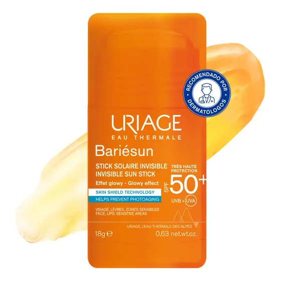 Uriage Bariesun Stick Solar Invisible SPF 50+ En Barra 18Gr, Producto Viral "Glow on the Go"