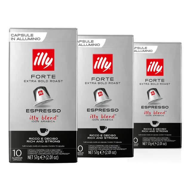 30 Cápsulas Para Nespresso, Café Italiano Illy, Forte.