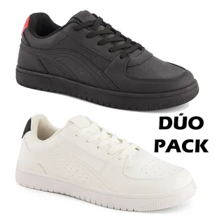 Tenis Casual Ferrato Para Hombre Duo Pack Blanco Y Negro