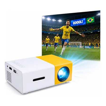 Mini Projetor Full Hd Yg-300 Led Portátil 600 Lumens Usb Branco 127/220v