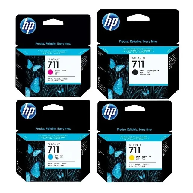 Combo Cartucho Hp 711 Negro 38ml Cian Amarillo Magenta 29ml