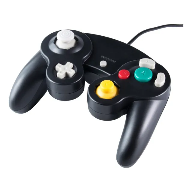 Control Alambrico Compatible Con Nintendo Gamecube Negro