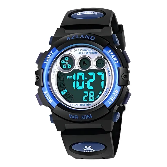 Reloj Azland Digital Deportivo C/luz Nocturna Imperm. P/niño