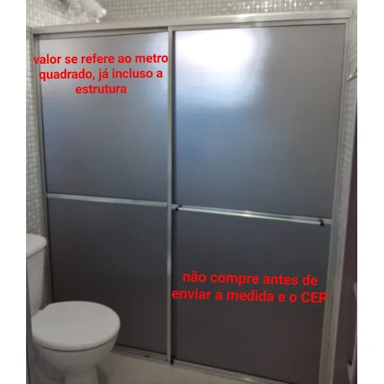 Box De Acrílico Frontal, Valor Se Refere Ao Metro Quadrado.