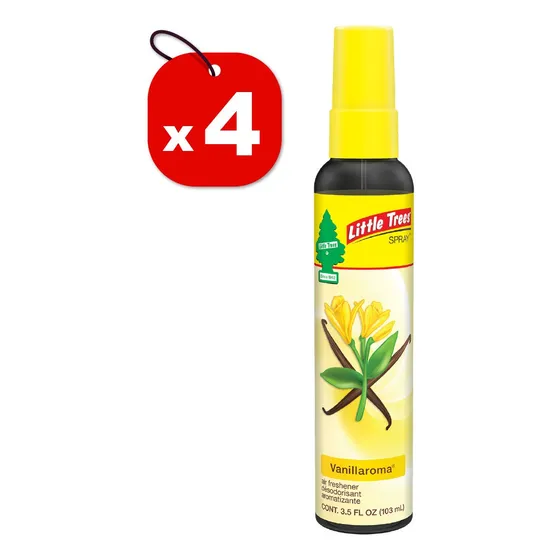 Ambientador Little Trees Pump Spray 103ml Vainilla X4 Unid