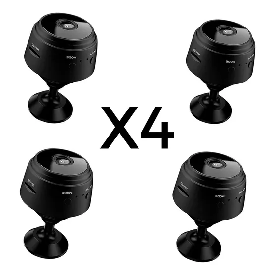 Pack X4 Mini Camara Oculta Espia Color Negro Seisa Ipc-na9