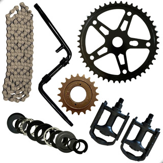 Pedivela Monobloco Coroa 40 Relação Completa Bicicleta 24/26 Pedivela Monobloco Coroa 40 Relação Completa Bicicleta 24/26